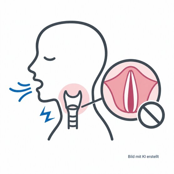 Verschluss der Stimmlippen bei der Vocal Cord Dysfunction